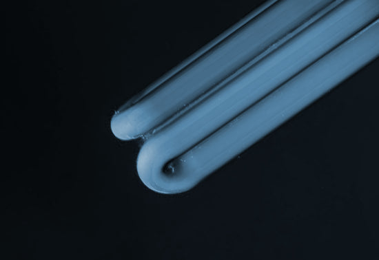 Close up of blue UV lightbulb