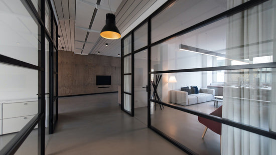 Spacious hallway of an office
