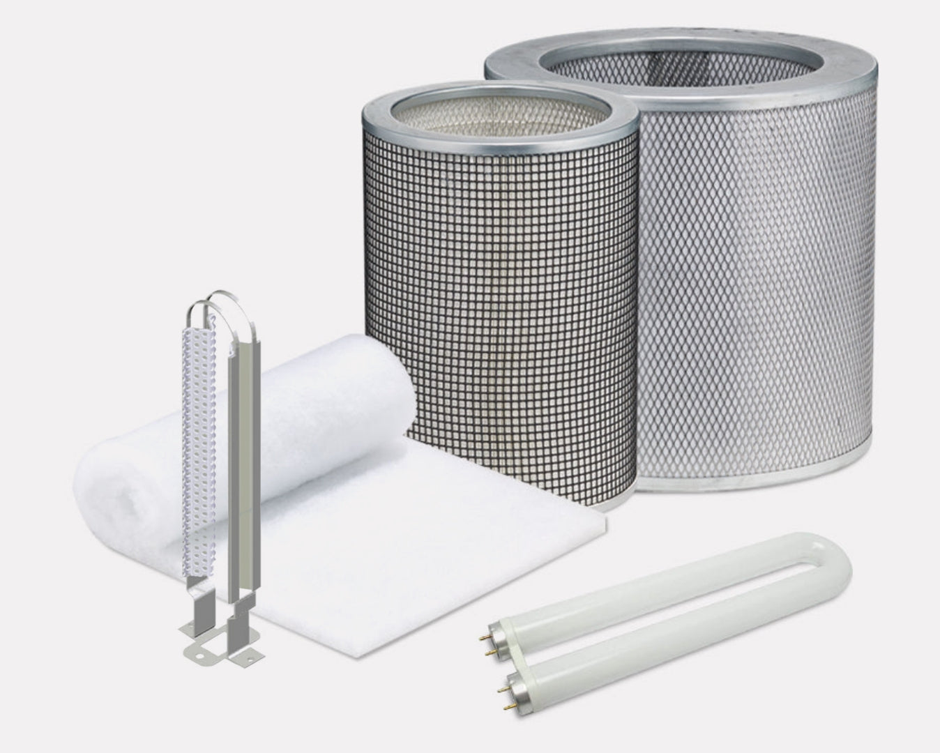 Tio2 Process Filter Press BUNDLE: Prefilter + 18 lbs Carbon Filter + HEPA TiO2+ UV Germicidal La ...